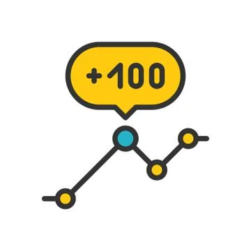 Analytics outline icon Stock Illustration