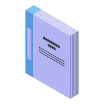 Analytics paper folder icon, isometric style Stock Illustration