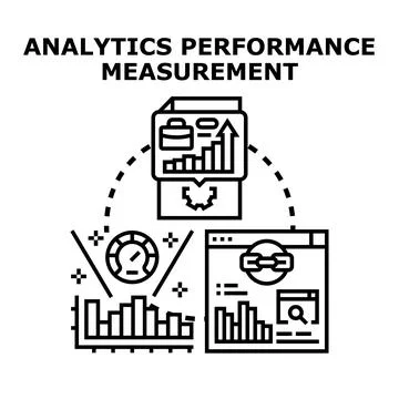 Analytics performance measurement and data optimization concept Stock Illustration