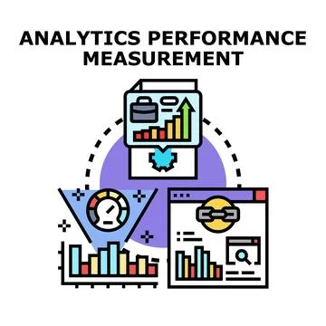Analytics performance measurement and data optimization concept Stock Illustration