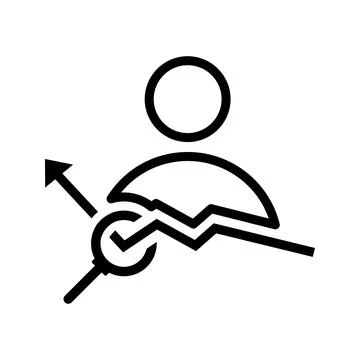 Analytics Person icon. Stock Illustration