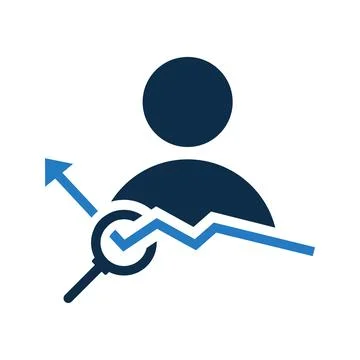 Analytics Person icon. Stock Illustration