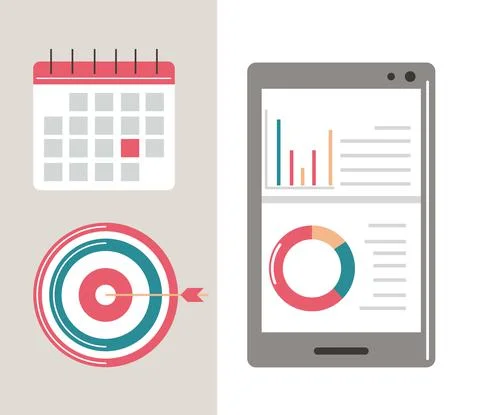 Analytics plan and development Illustrazione stock