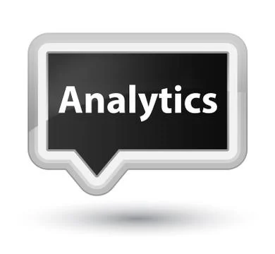 Analytics prime black banner button Stock Illustration