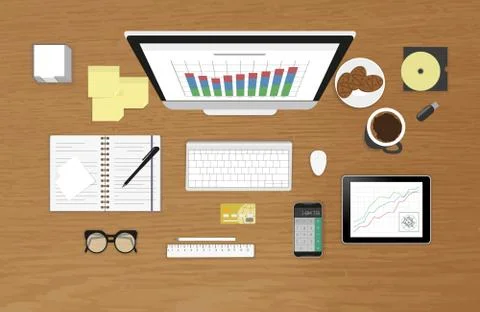 Analytics process Illustrazione stock