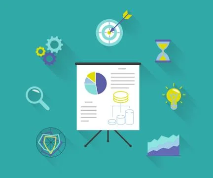 Analytics process Illustrazione stock