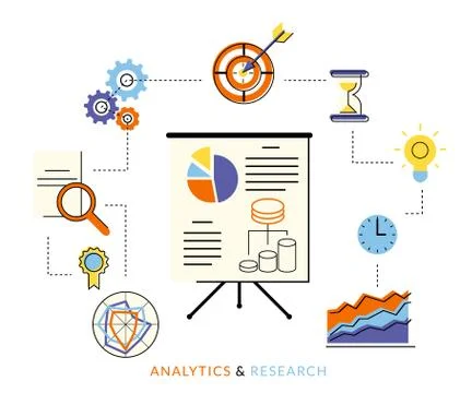 Analytics process Stock-Illustration