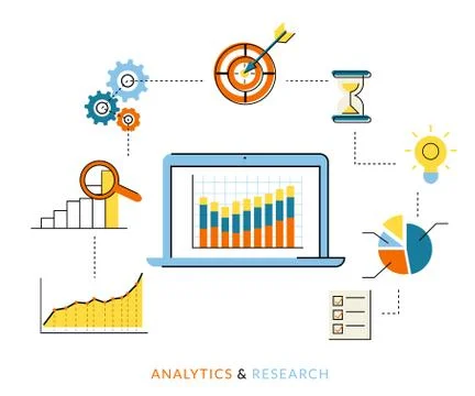 Analytics process Stock-Illustration