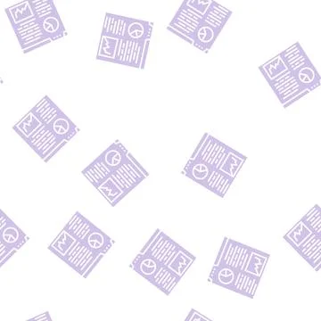 Analytics report glyph seamless pattern Stock Illustration