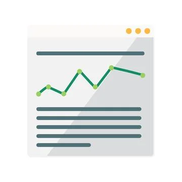 Analytics report icon symbolizing business analysis, performance monitoring 스톡 일러스트