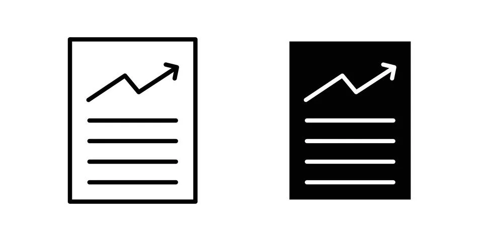 Analytics report icon vector symbol graphics Stock Illustration
