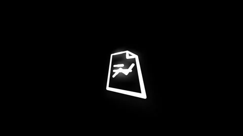 Analytics Report Line Icon Animation Loop Black Background Stock Footage 340190634
