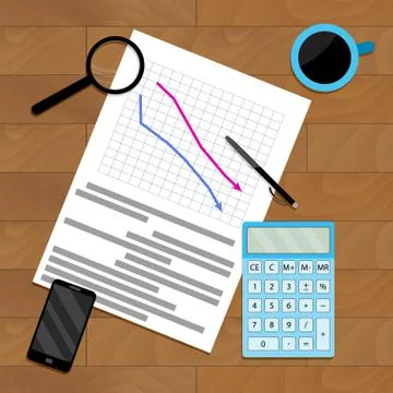 Analytics result chart Stock Illustration