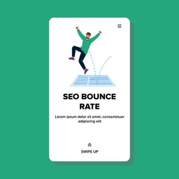 Analytics seo bounce rate vector 스톡 일러스트