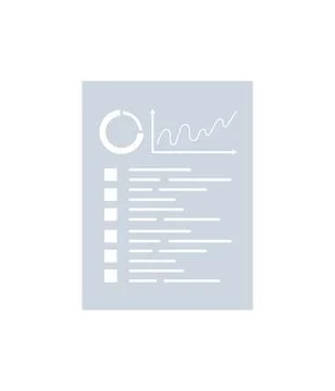 Analytics sheet. Isolated. Vector illustration. Stock Illustration