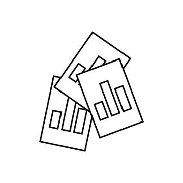 Analytics Sheets Icon Illustrazione stock