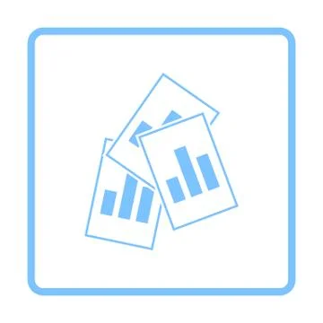 Analytics Sheets Icon Illustrazione stock