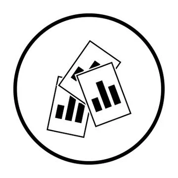 Analytics Sheets Icon Stock Illustration