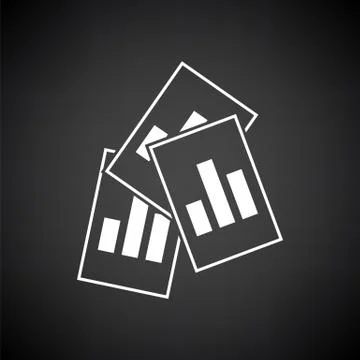 Analytics Sheets Icon Stock Illustration
