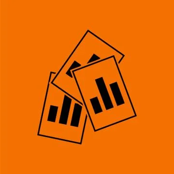 Analytics Sheets Icon Stock Illustration