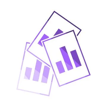 Analytics Sheets Icon Stock Illustration