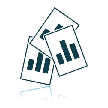 Analytics Sheets Icon Stock Illustration