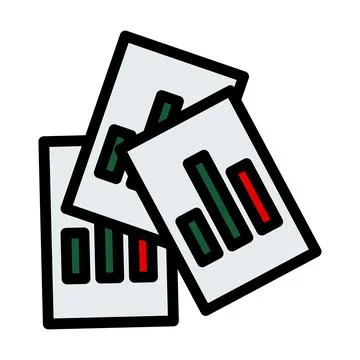 Analytics Sheets Icon Illustrazione stock