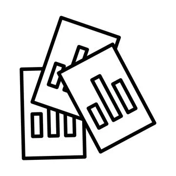 Analytics Sheets Icon Stock Illustration