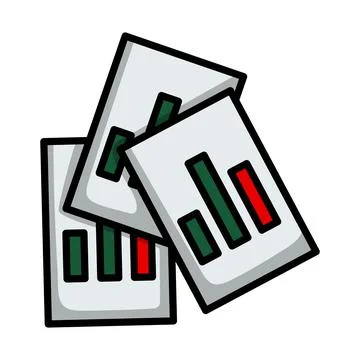Analytics Sheets Icon Stock Illustration
