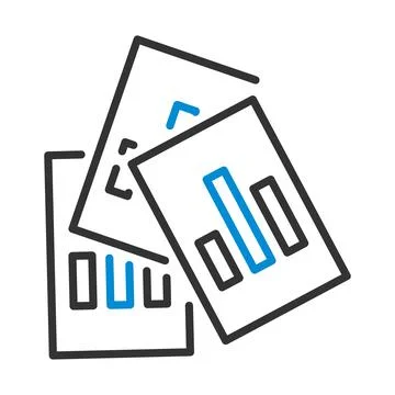 Analytics Sheets Icon Stock Illustration