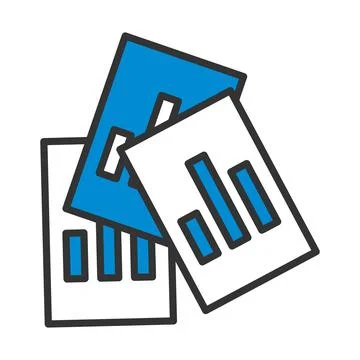 Analytics Sheets Icon Stock Illustration