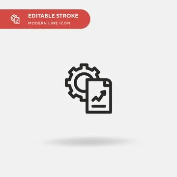 Analytics Simple vector icon. Illustration symbol design template for web mob 스톡 일러스트
