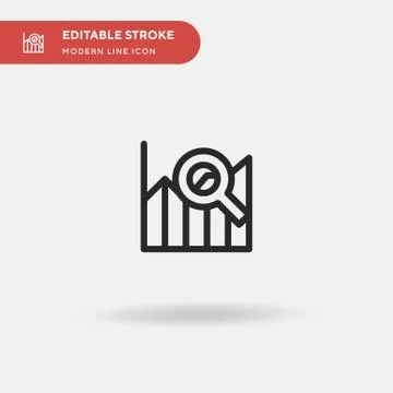Analytics Simple vector icon. Illustration symbol design template for web mob Illustrazione stock