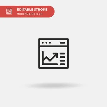 Analytics Simple vector icon. Illustration symbol design template for web mob Stock Illustration