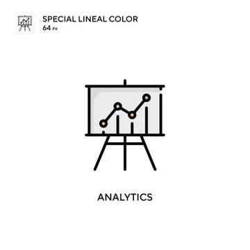 Analytics Special lineal color icon. Illustration symbol design template for  Stock Illustration