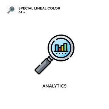Analytics Special lineal color icon. Illustration symbol design template for  Stock Illustration