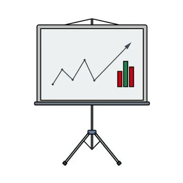 Analytics Stand Icon Stock Illustration
