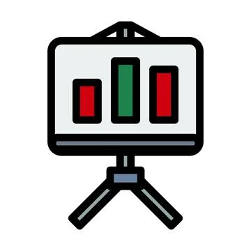 Analytics Stand Icon Stock Illustration