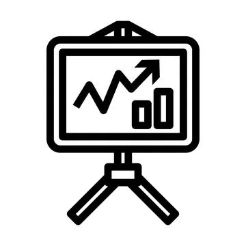 Analytics Stand Icon Stock Illustration