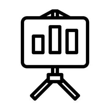 Analytics Stand Icon Stock Illustration