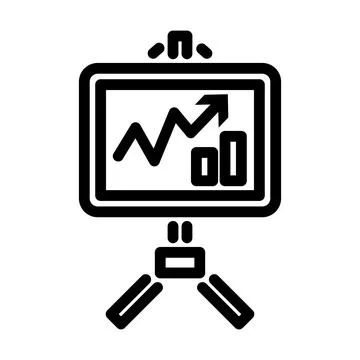 Analytics Stand Icon Stock Illustration