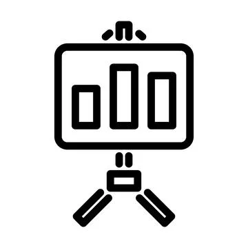Analytics Stand Icon Stock Illustration