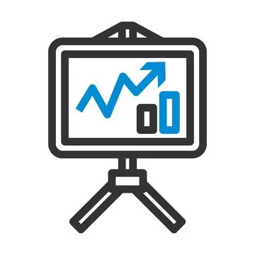 Analytics Stand Icon Stock Illustration
