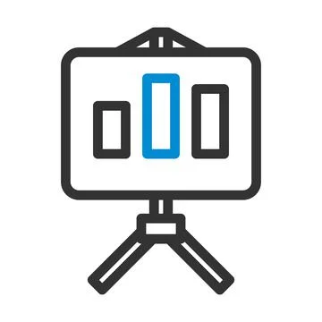 Analytics Stand Icon Stock Illustration