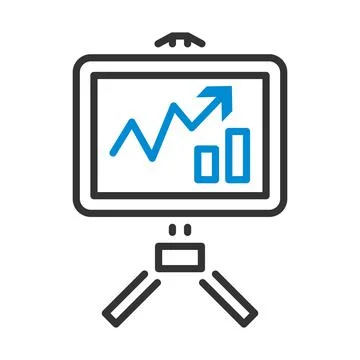 Analytics Stand Icon Stock Illustration