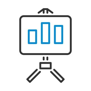 Analytics Stand Icon Stock Illustration