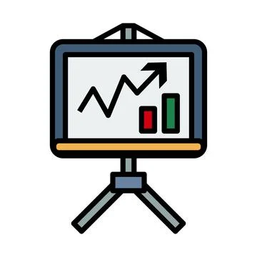 Analytics Stand Icon Stock Illustration