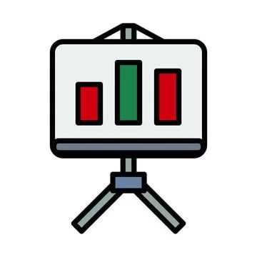 Analytics Stand Icon Stock Illustration