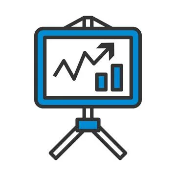 Analytics Stand Icon Stock Illustration