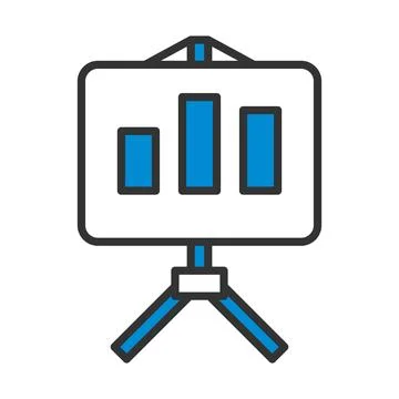 Analytics Stand Icon Stock Illustration